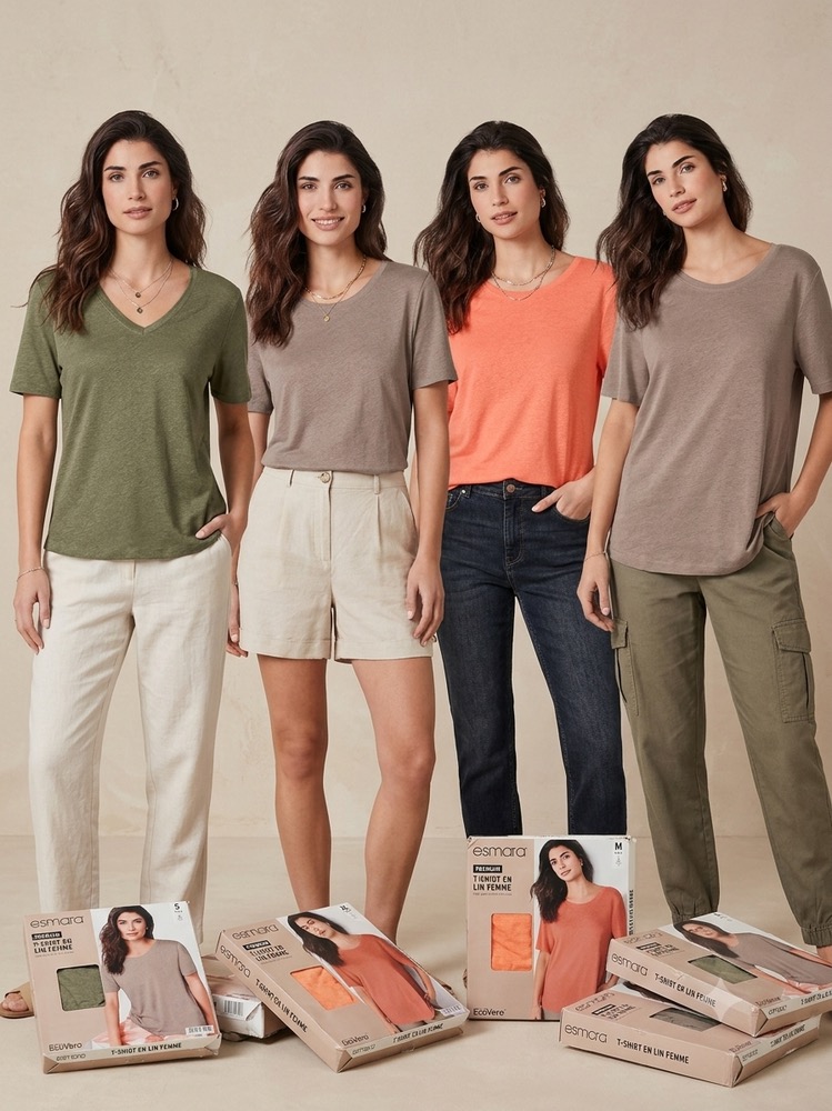 تیشرت لینن زنانه اسمارا